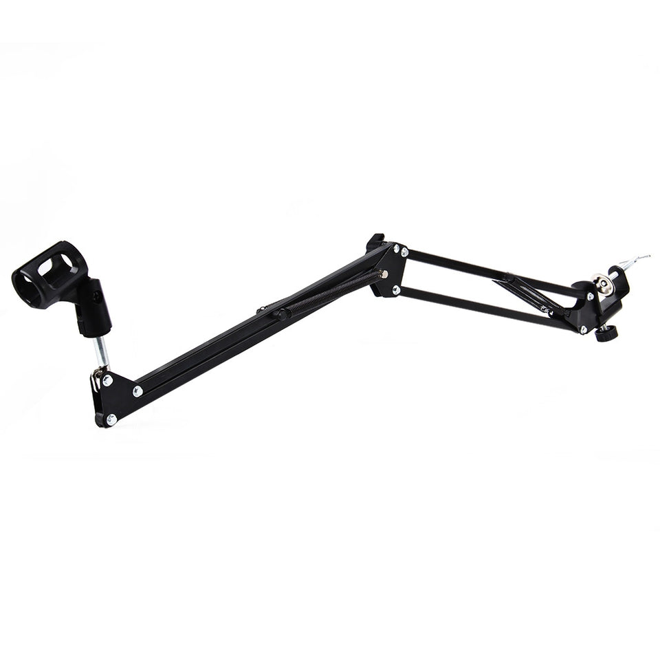NB - 35 Extendable Recording Microphone Suspension Boom Scissor Arm Stand Holder with Microphone Clip Table Mounting Clamp