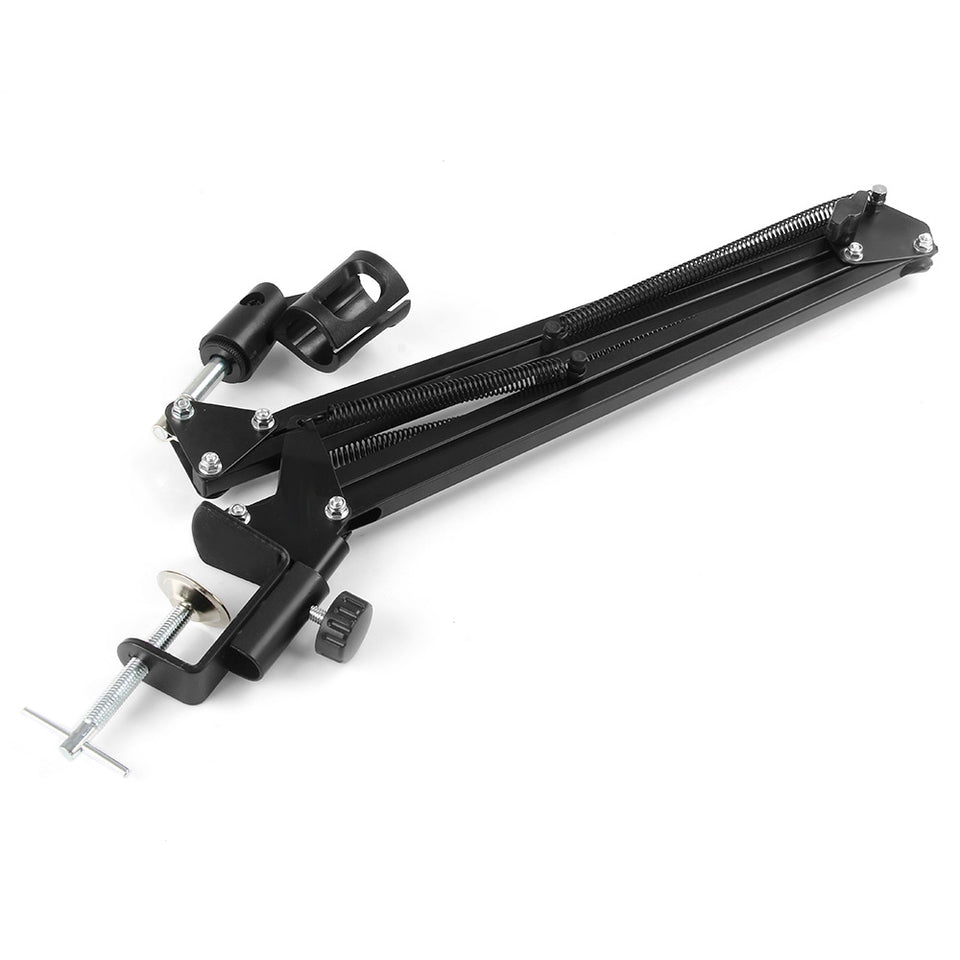 NB - 35 Extendable Recording Microphone Suspension Boom Scissor Arm Stand Holder with Microphone Clip Table Mounting Clamp