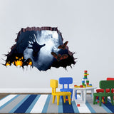 Halloween 3D Hand Pumpkin Wall Art Sticker
