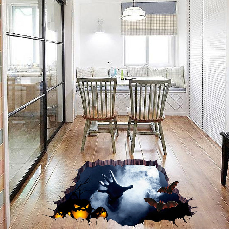 Halloween 3D Hand Pumpkin Wall Art Sticker