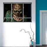 Halloween Window Zombie 3D Wall Art Sticker For Bedrooms