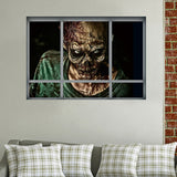 Halloween Window Zombie 3D Wall Art Sticker For Bedrooms
