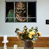 Halloween Window Zombie 3D Wall Art Sticker For Bedrooms