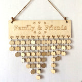 DIY Wooden Family And Friends Birthday Calendar Reminder Board
