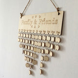 DIY Wooden Family And Friends Birthday Calendar Reminder Board