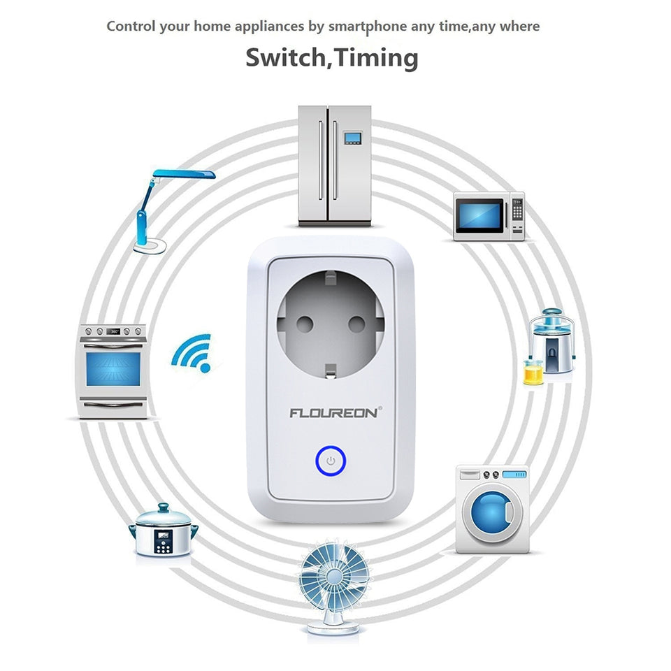 Smart Wi-Fi USB Socket Plug Outlet Timer Control Power ON/OFF Electronics EU