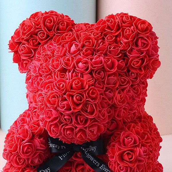 Valentine Day Gift Artificial Rose Bear Wedding Party Decoration 