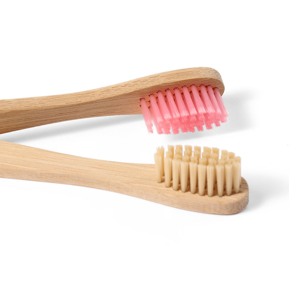 Nylon Fiber Brush Bamboo Handle Toothbrush