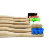 Natural Organic Eco-friendly Bamboo Toothbrush with Soft Nylon Bristles