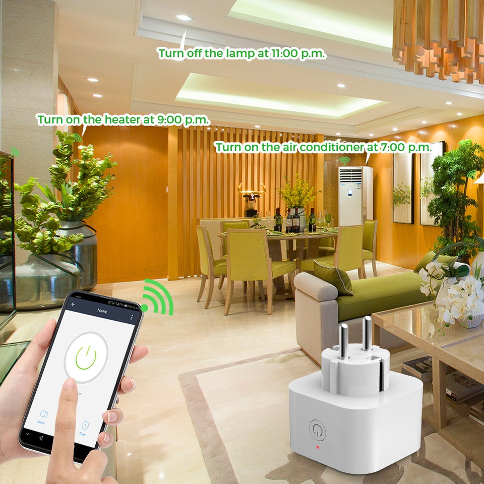2PCS Elelight PE1004T Smart Sockets Remote Control Outlet with Timing Function
