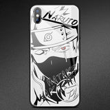 Funda de teléfono de vidrio templado de dibujos animados Naruto para iPhone XSmax XR XS X 8 7 6s 6 Plus cubierta de lujo funda Coque para iPhone 7Plus 8Plus