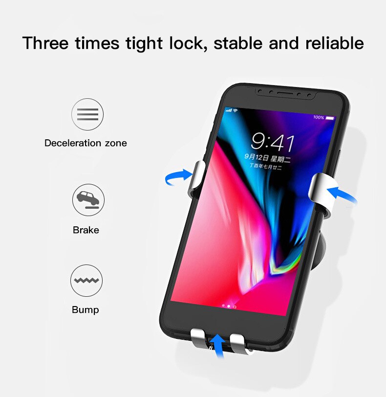 Soporte de teléfono Universal para coche para teléfono soporte de ventilación de aire para coche sin soporte magnético para teléfono inteligente para iPhone Samsung soporte de gravedad
