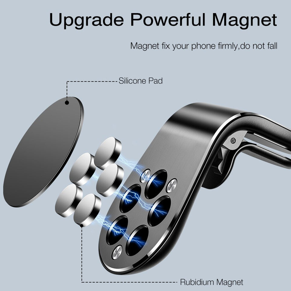 Coche Universal de teléfono magnético soporte para iPhone, Samsung, Huawei de ventilación de aire para teléfono inteligente soporte para Xiaomi Oneplus coche GPS soporte