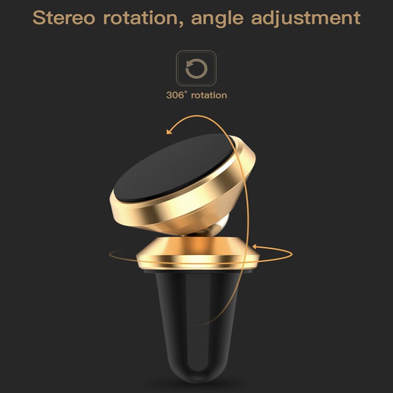 Soporte de salida de aire magnético para coche Universal para Apple iPhone Samsung Huawei Xiaomi Oneplus 360 soporte giratorio para teléfono inteligente