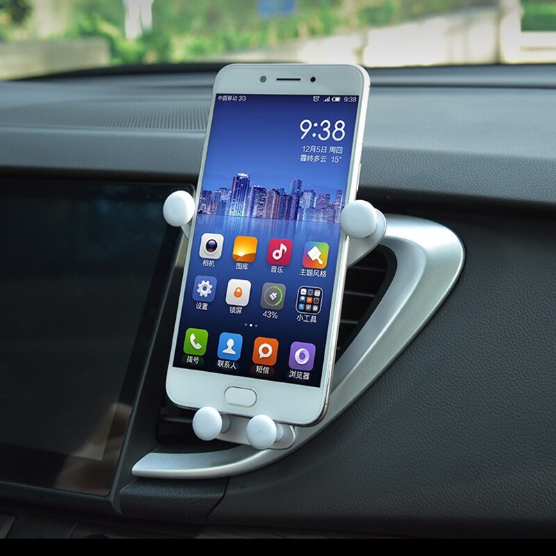 Soporte Universal para teléfono de coche para iPhone Samsung Huawei Air Vent Smart Phone Stand para Xiaomi Oneplus soporte de gravedad No magnético