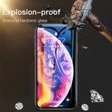 Protector de pantalla HD transparente de vidrio templado para iPhone 7 8 6 6 s Plus película protectora de cubierta completa para iPhone XSMax XR m X XS X