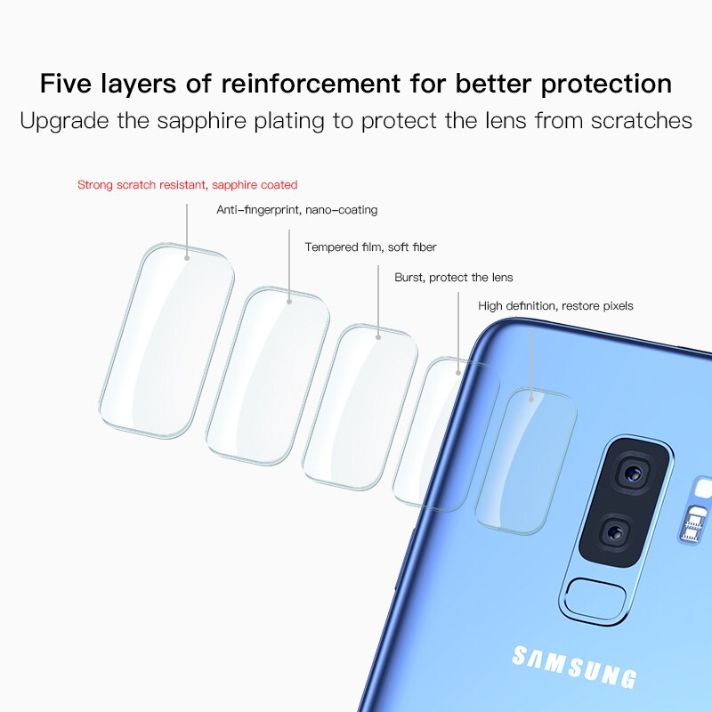 Lente de cámara trasera vidrio templado para Samsung Galaxy S10 e 5G S9 S8 Plus Note 9 8 película protectora para Galaxy A30 A40 A50 A60 A70