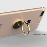Soporte de anillo de reloj de Metal de oro giratorio 360 para teléfono móvil soporte de aluminio imán soporte de teléfono de coche anillo de dedo Universal