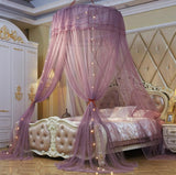 Princesa mosquitera doble cama cortinas cortina de dormir dosel red Full Queen King Size Net 120 cm diamter led regalo Luz