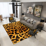Alfombra de franela de gran tamaño Estilo nórdico alfombra de leopardo de imitación de animales sala de estar alfombra de dormitorio manta suave alfombra de suelo