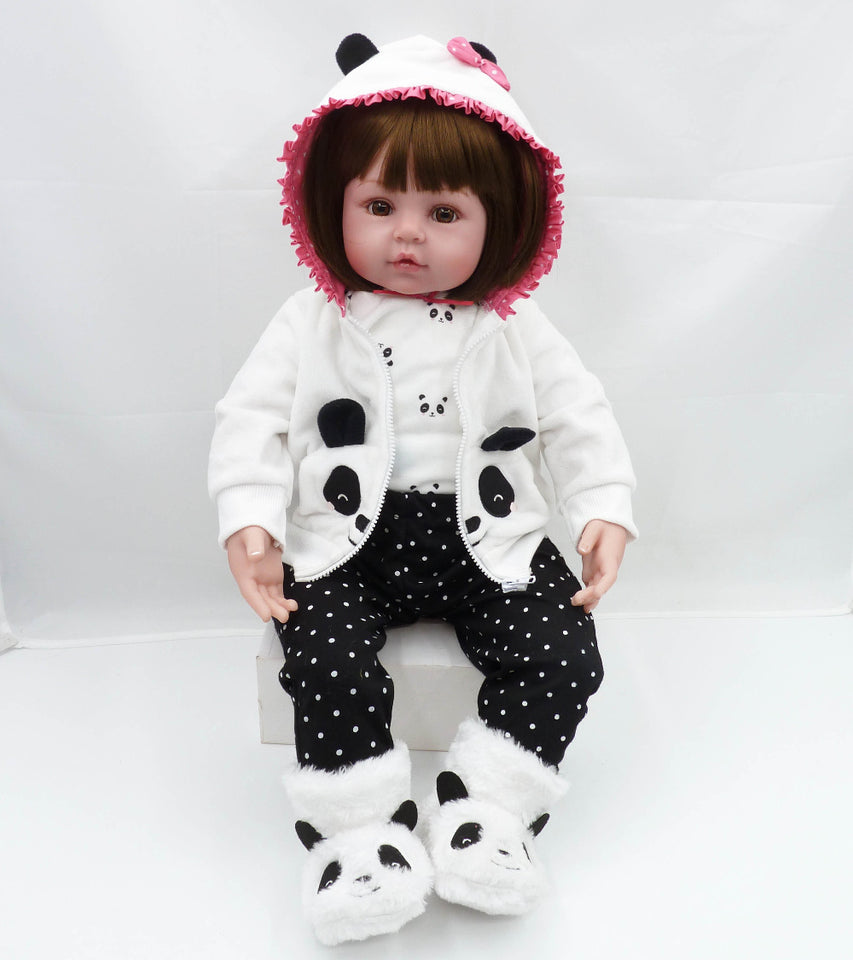 Bebes reborn 47 cm muñeca bebé niña muñecas de silicona suave Boneca muñecas Brinquedos metoo el Día de los niños regalos de juguetes de peluche en la cama tiempo plamate