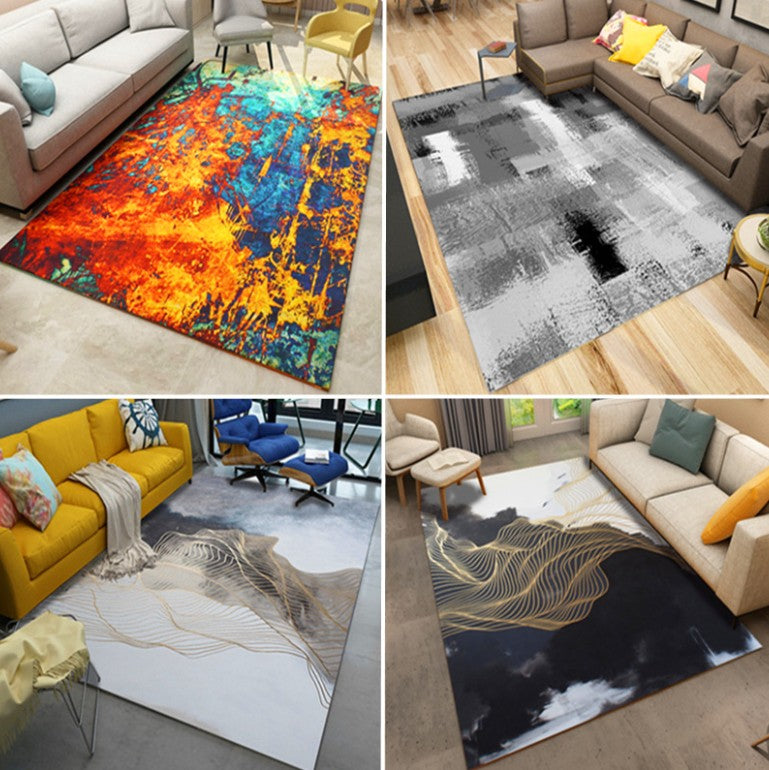 Alfombras de Arte Moderno INS para sala de estar alfombras de área abstracta dormitorio decoración del hogar mesa de café alfombra de estudio alfombra
