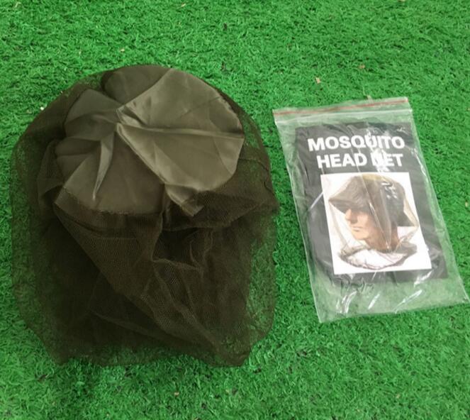 Midge Bug Camping Protector sombrero cara malla Mosquito cabeza insectos caliente viaje mosquitera (Black)