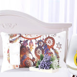 3 unids/set Hipster acuarela juego de cama reina tamaño atrapasueños plumas edredón cubierta Bohemia impreso edredon cama cubierta