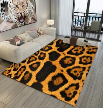 Alfombra de franela estilo leopardo