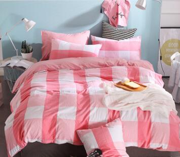 3/4 piezas de dibujos animados impreso ropa de cama 100% algodón doble rey tamaño rosa azul buho edredón cubierta de dibujos animados sábana de cama ropa de cama