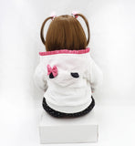 Bebes reborn 47 cm muñeca bebé niña muñecas de silicona suave Boneca muñecas Brinquedos metoo el Día de los niños regalos de juguetes de peluche en la cama tiempo plamate