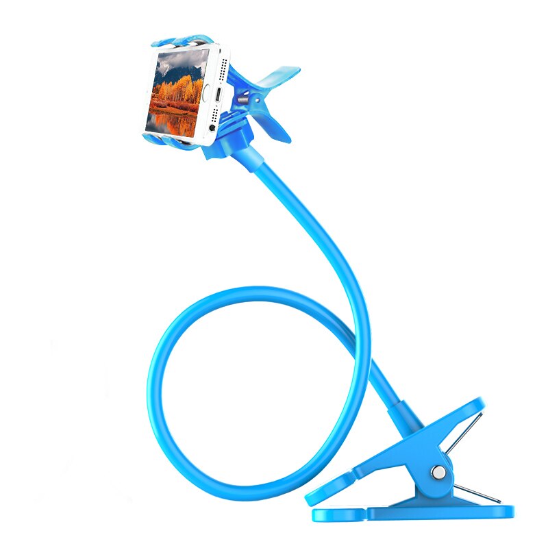 Soporte Flexible Universal para teléfono móvil perezoso soporte de cuello de cisne Stent soporte Flexible para escritorio de cama soporte de Clip de mesa para iPhone Samsung