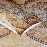 Nuevo juego de ropa de cama con mapa del mundo Vintage de 3 piezas ropa de cama Retro doble Rey reina ropa de cama con 1 funda de edredón 2 fundas de almohada