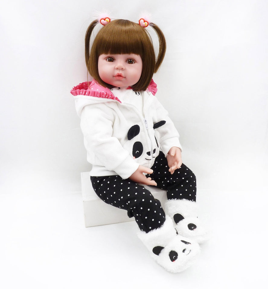Bebes reborn 47 cm muñeca bebé niña muñecas de silicona suave Boneca muñecas Brinquedos metoo el Día de los niños regalos de juguetes de peluche en la cama tiempo plamate