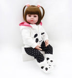 Bebes reborn 47 cm muñeca bebé niña muñecas de silicona suave Boneca muñecas Brinquedos metoo el Día de los niños regalos de juguetes de peluche en la cama tiempo plamate