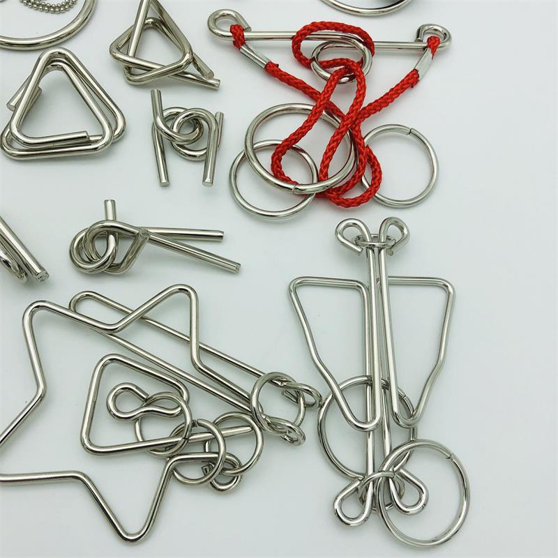 Nuevo juego de 30/41/46 piezas de Metal rompecabezas mente cerebro Teaser anillos de alambre mágico rompecabezas juguetes de juego para los niños de los adultos