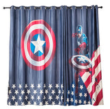 INS moderno Capitán América dibujos animados cortinas opacas para habitación de niños cortina impresa para niños dormitorio tratamiento ventana dormitorio