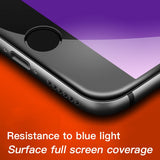 Protector de pantalla de cristal de luz azul para iPhone XSmax XR XS X 8 7 6 s 6 Plus cubierta completa transparente película protectora de vidrio templado
