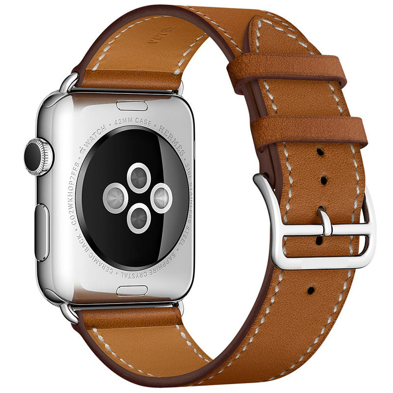 Correa de cuero de lujo para Apple Watch serie 1, 2, 3, 4 Simple banda deportiva para Apple Watch Correa accesorios para 40 42mm pulsera