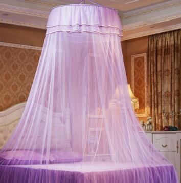 Nueva princesa colgante redondo de encaje dosel cama red cómoda domo de estudiante mosquitera para cuna doble cama de Reina
