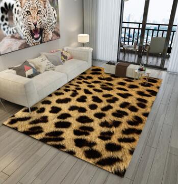 Alfombra de franela estilo leopardo