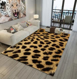 Alfombra de franela estilo leopardo