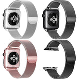 Pulsera Milanese Loop Correa de acero inoxidable para Apple Watch serie 1, 2, 3, 4 magnético banda ajustable para Apple Watch Correa 38 40 42mm