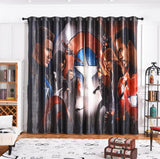 INS los Vengadores Capitán América cortinas opacas para habitación de niños cortina impresa para niños tratamiento de ventana de dormitorio