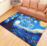Esteras de alfombra antideslizantes Arte Abstracto estrellas pintura de franela alfombrilla de suelo alfombras de exterior puerta de entrada del hogar 8 tipos de alfombras