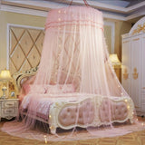 Princesa mosquitera doble cama cortinas cortina de dormir dosel red Full Queen King Size Net 120 cm diamter led regalo Luz