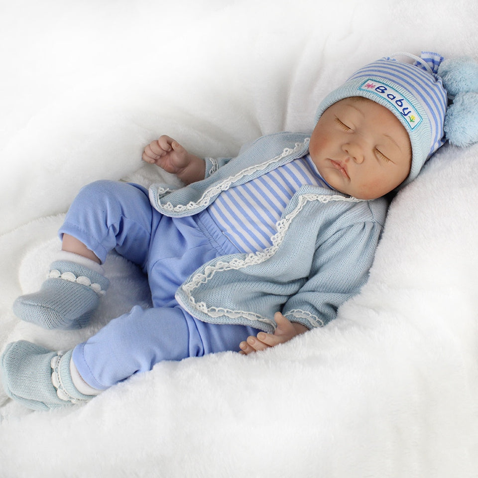 Muñecas de bebé Kawaii 55 cm suave silicona Reborn Doll Juguetes de 22 pulgadas bebé Reborn Juguetes realistas recién nacidos Juguetes de bebés brinquedos
