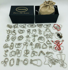 Nuevo juego de 30/41/46 piezas de Metal rompecabezas mente cerebro Teaser anillos de alambre mágico rompecabezas juguetes de juego para los niños de los adultos