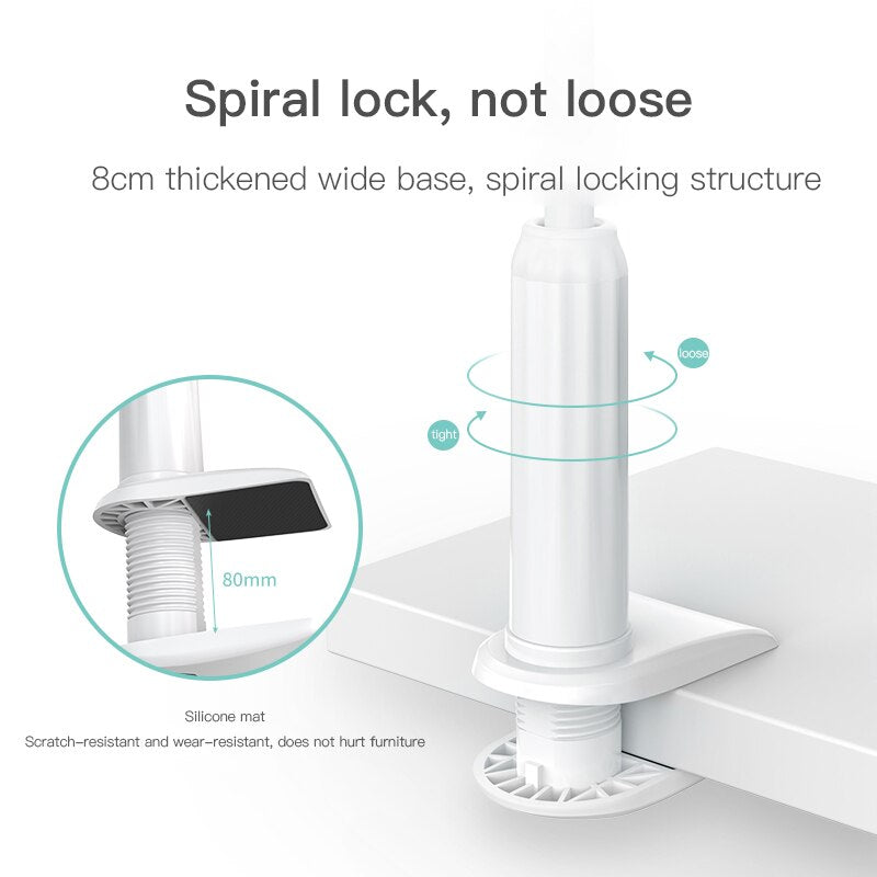 Universal 360 giratorio Flexible brazo teléfono soporte de escritorio cama perezoso tableta Clip soporte móvil para iPhone Samsung