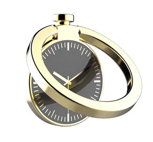 Soporte de anillo de reloj de Metal de oro giratorio 360 para teléfono móvil soporte de aluminio imán soporte de teléfono de coche anillo de dedo Universal